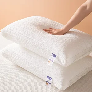Stereo Wheat Surface Texture Soft Breathable Pillow for Men and Women Customizable Rectangle Shape