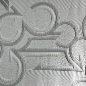 Stereoscopic Bauhaus Pattern 100% Polyester Double Faced Tricot Knitted Stretch Jacquard Home Textile Mattress Cover Fabric 450g