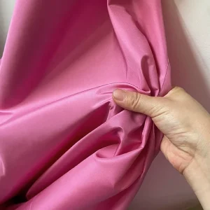 Stiff Solid Color Width 114cm Natural Silk Taffeta Fabric Smooth for Lady Dress Gown Decoration Suit