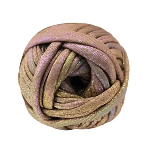 Stock 50gram Per Roll 100% Polyester Hand Knitting Yarn Chunky Fancy Radium Cloth Thread Yarn for Crochet