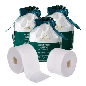 Stock China 1 Ply Soft Pack Cotton Facial Tissues Fine Fluffy Cosomized Disposable Face Towel Washable Raw Material