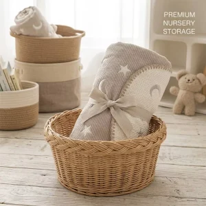 Stock Clearance Star Moon Waffle Knit Baby Blanket Set Soft Breathable Newborn Swaddling Security Blanket Baby Blanket Set
