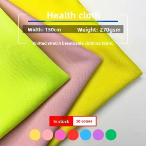 Stock Polyester Spandex Stretch All Polyester Knitted Double Sided Health Brocade Fabric Animal Pattern 270Gsm for School