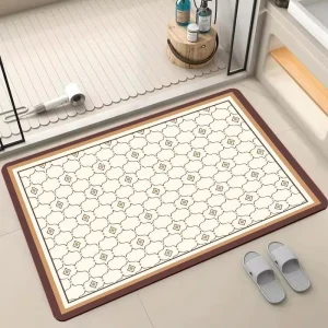 Stock Quick Dry Non Slip Super Water Absorbent Eco friendly PET Friendly Machine Made Modern Style Bathroom Floor Polyester Bath