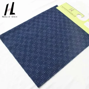 Stock Rolls Jacquard Woven Stretch Denim Fabric for Boys Jeans Custom Printed Cotton Poly Blend Bags