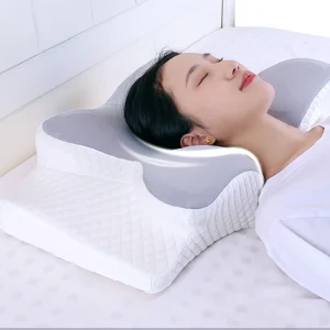Stocked Ergonomic Pain Relief Butterfly Shape Memory Foam Neck Support Bed Odorless Ergonomic Contour Memory Foam Pillow