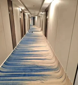 Stockist Bulk Supply Nylon Corridor Wall to Wall Carpet Fireproof Custom Design Free Sample Hotel Renovation Works