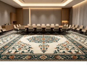 Stockist Bulk Supply Polyester Reception Wall to Wall Carpet Fireproof Custom Design Free Sample Office Renovation Project