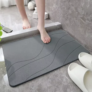 Stone Bath Mat Diatomaceous Earth Bath Mat Super Absorbent Non Slip Diatomite Stone Bath Mats for Bathroom Quick