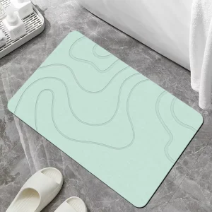 Stone Bath Mat Quick Dry Shower Mat Diatomaceous Earth Shower Mat NonSlip Hard Surface Ultra Absorbent Bathroom FloorMat for Tub