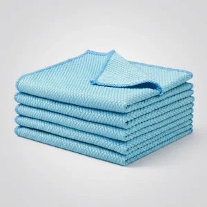 Streak Free Fish Scale Polyester Microfiber Cleaning Cloth for Glass Windows and Mirrors No Watermarks Lint Free
