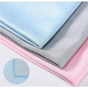 Streak Free Microfiber Glass Cleaning Towel Soft Absorbent Quick Dry with Embossed Pattern Washcloth for Mirror 40×40