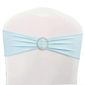 Stretch Spandex Chair Sashes Chair Bows Chair Bands with Slider Buckles for Wedding