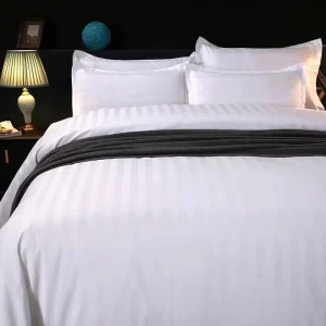 Strip Four-Piece Duvet Cover Set for Hotel Homestay Beauty Salon Use