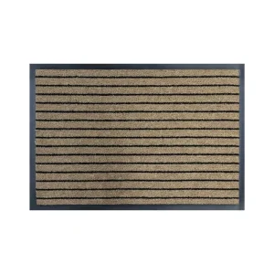 Stripe Design Cut Pile Non Slip Washable Moisture-Proof Pet Friendly Door Mats with TPE Backing PP Material
