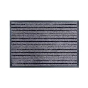 Stripe Doormats Custom Artistic Cut Pile Door Mat for Home PP Rubber Pile Design Door Mat