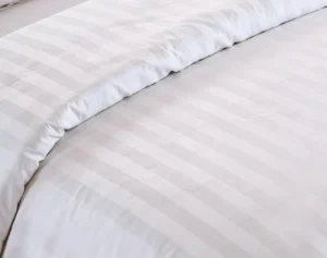Stripe Fabric Flexible Wear Resistant 100% Polyester Anti static for Bedding Fitted Sheet Hotel Accessory