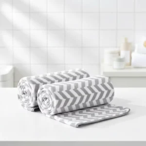 Striped 76*152cm pc Quick Dry Super Absorbent Soft Square Microfiber Bath Towel with Hook for Men Women Home Use