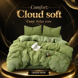 Striped Bubble Gauze Duvet Cover Set Soft Textured Seersucker Bedding Set Bedsheet Set for Home