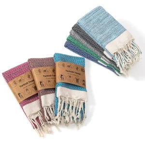 Striped Cotton Quick Dry Hand Towel Thick Absorbent Kitchen Napkin Soft Comfortable Fitness Yoga Towel Home Woven