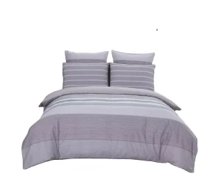 Striped Duvet Cover Sets Duvet Cover with Pattern Printed Duvet Cover with Zipper Closure Corner Ties
