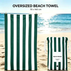 Striped Microfiber Beach Towel Sand Free Quick Dry Super Absorbent Lightweight Portable Swimming Travel Yoga Towel Custom Logo