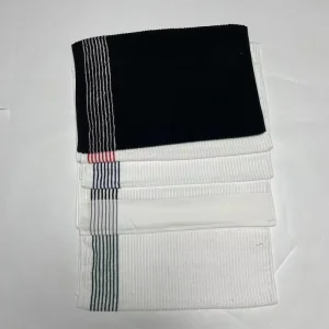 Striped Ribbed Cotton Towels Multi-color Border Absorbent Kitchen & Bathroom Towel