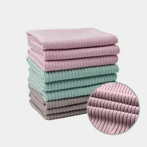 Striped Superpol Microfiber Cleaning Cloths Lint Free Streak Free Polishing Towel for Kitchen Screen Glass
