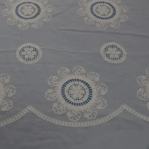Striped Yarn Dyed Lace Fabric 3D Embroidery Three Dimensional Soft Skin friendly Textile