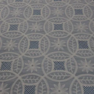 Striped Yarn dyed Lace Fabric with 3D Embroidery Three dimensional Soft Breathable Fabric for Apparel