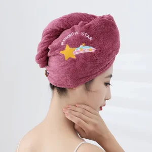Strong Absorbent Head Scarf Women Shower Cap Dry Hair Cap Rapid Drying Towel