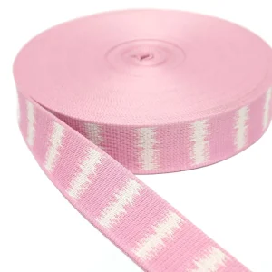 Strong Vertical Striped Eco Friendly Fashionable 100% Polyester Fiber Single Sided Jacquard Webbing Woven Bag Accessories
