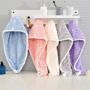 Strong Water Absorbing Woven Eco Friendly Microfiber Hair Towel Quick Dry Hair Wrap for Women