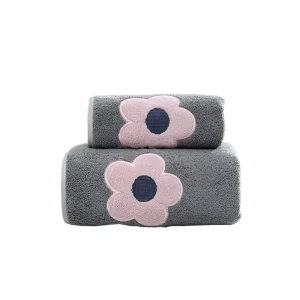 Strong Water Absorption Delicate Touch Fluffy Hand Towel and Bath Towel