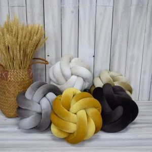 Stuffed Handmade Plush Knot Cushion Ball Throw Pillow for Home Decor