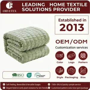 Sturdy and Fluffy Modern Four Season Flannel Blanket Soft Double Bed Winter Sofa