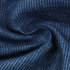 Style Popular Custom Cotton Denim Jeans INDIGO YARN New DYED STRIPE Men Woven Fake Knit Denim Fabric Print Fabric
