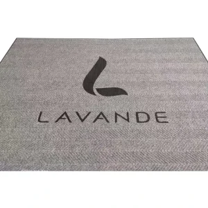 Stylish Custom Chevron Logo Eco Friendly Waterproof 9mm Thick Stain Resistant Door Mat Commercial Grade Dirt Removal Non Mat