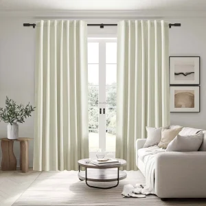 Stylish Modern Living Room Blackout Curtains Enhanced Light Control Improved Privacy Valances Linen Blend Waterproof Thermal