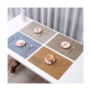 Stylish Nordic PU Leather Placemats Waterproof Heat Resistant Table Mats for Dining
