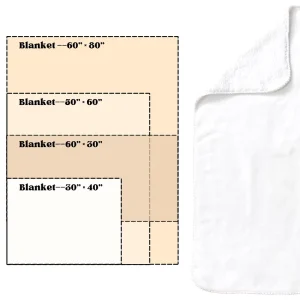 Sublimation Blank Double Layer Knitted Blanket White Throw Custom Printing Professional Print Base Bulk