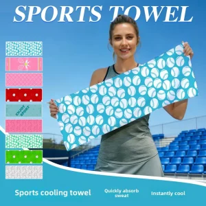Sublimation Custom Print Instant Cooling Towel Microfiber Cold Towel for Sports Gym Fitness Running Yoga Workout Outdoor Travel