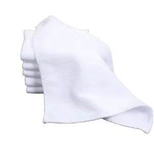 Sublimation White Microfiber Kitchen Towel Custom logo Blank High Quality Solid Color Soft Cleaning Kitchen Towel