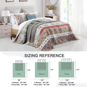 Substantial Farmhouse Bedding Set Quilted Durable Patchwork Bedspread Queen King Seasonal Lightweight Quilt OEKO TEX Certified