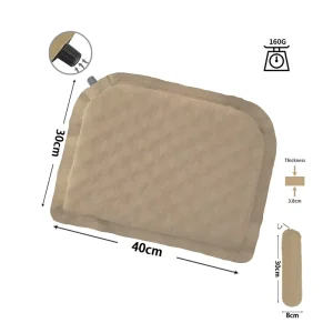 Suede Lightweight Self Inflatable Seat Cushions Portable Hiking Foam Seat Cushion for Stadium Camping Pillow for Backpacking