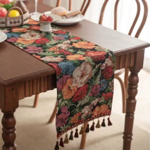 Summer Anne’s Bright Colors Floral Beaded Table Runner