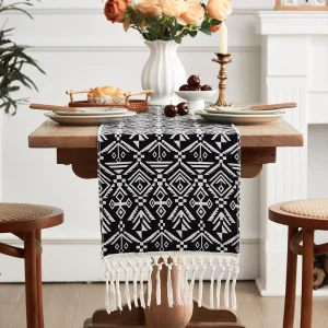 Summer Anne’s Ethnic Geometric Table Cloth Mediterranean Cotton Linen Table Runner