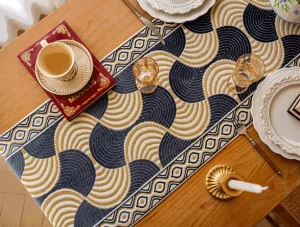 Summer Anne’s Table Runner with Luxury Pendant Vintage Geometric Table Runner