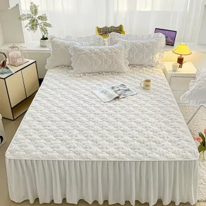 Summer Anne’s Thick Anti Slip Bed Cover With Cotton Padding and Bed Skirt Set