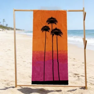 Summer Beach Luxury 100% Cotton Suede Towels Quick Dry Antimicrobial Custom Printed